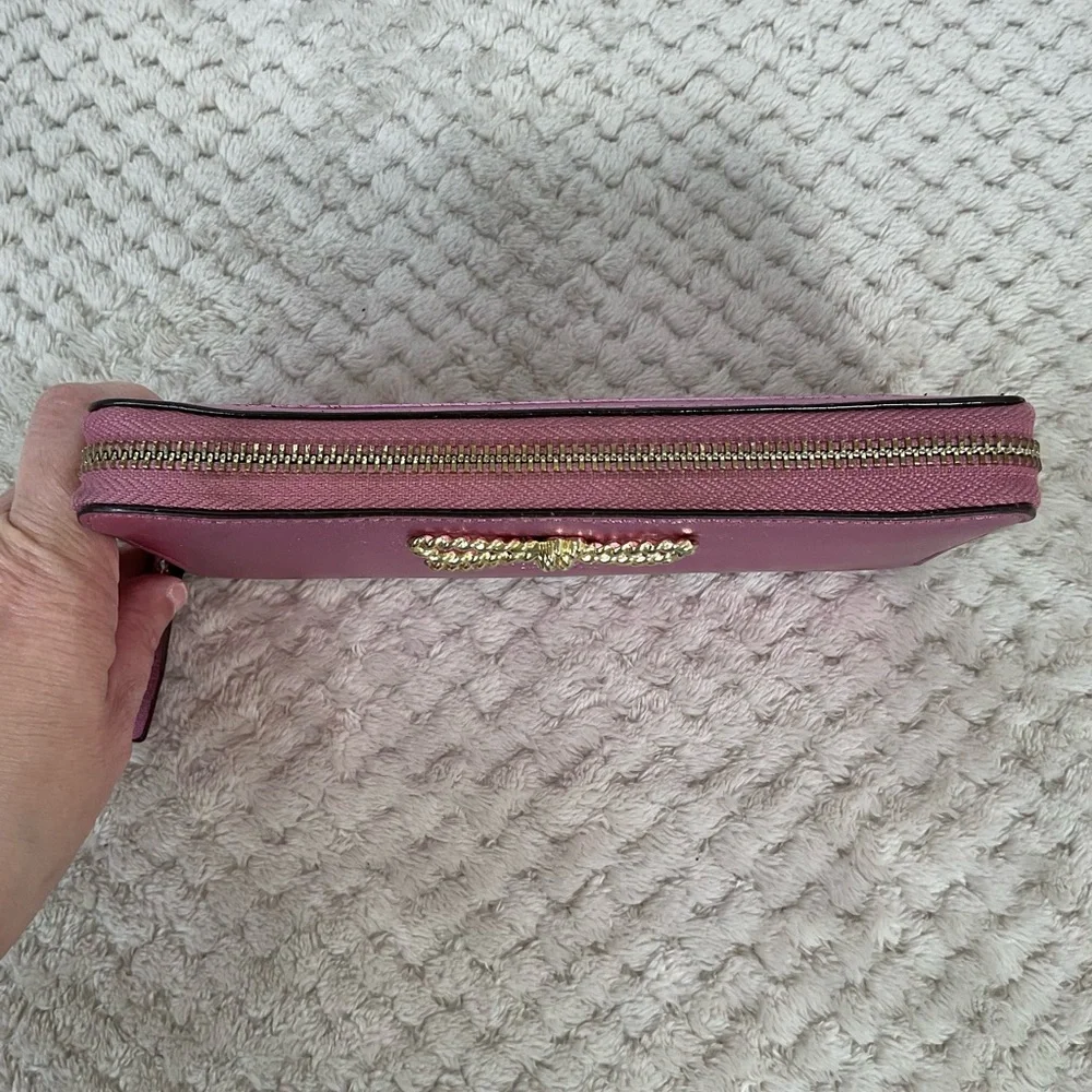 Kate Spade Fluorescent Pink Zip Around Wallet